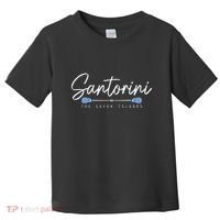 Santorini Greece Greek Flag Holiday Souvenir Toddler T-Shirt thumb 0