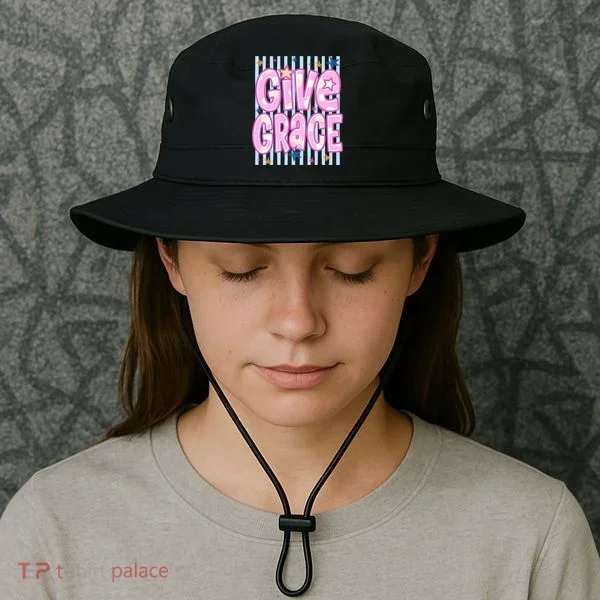 Stripped Give Grace Bucket Hat