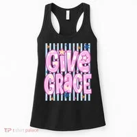 Stripped Give Grace Women's Tank Top thumb 0