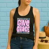 Stripped Give Grace Women's Tank Top thumb 2