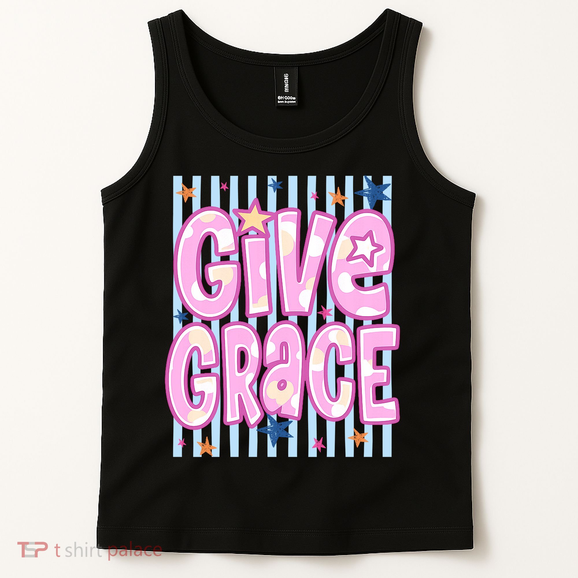 Stripped Give Grace Tank Top