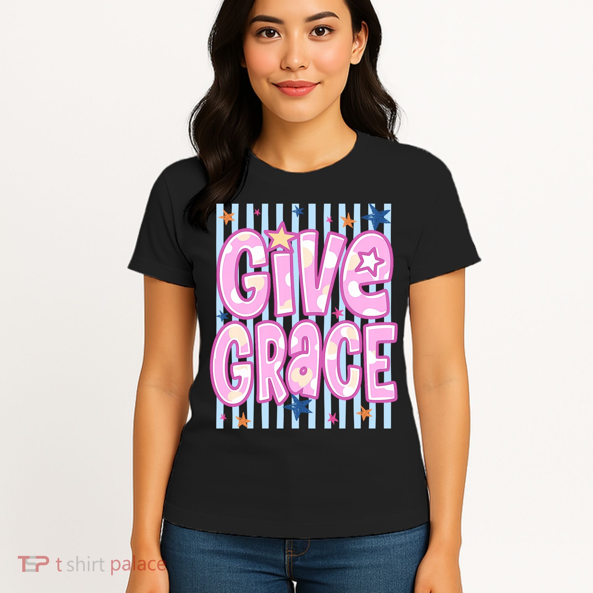 Stripped Give Grace Women's T-Shirt