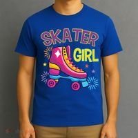 Skater Girl Graphic Roller Skates Inline Skating Skate Sport Cool Gift T-Shirt thumb 3