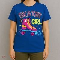 Skater Girl Graphic Roller Skates Inline Skating Skate Sport Cool Gift T-Shirt thumb 4