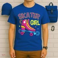 Skater Girl Graphic Roller Skates Inline Skating Skate Sport Cool Gift T-Shirt thumb 6