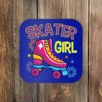 Skater Girl Graphic Roller Skates Inline Skating Skate Sport Cool Gift Coaster thumb 0