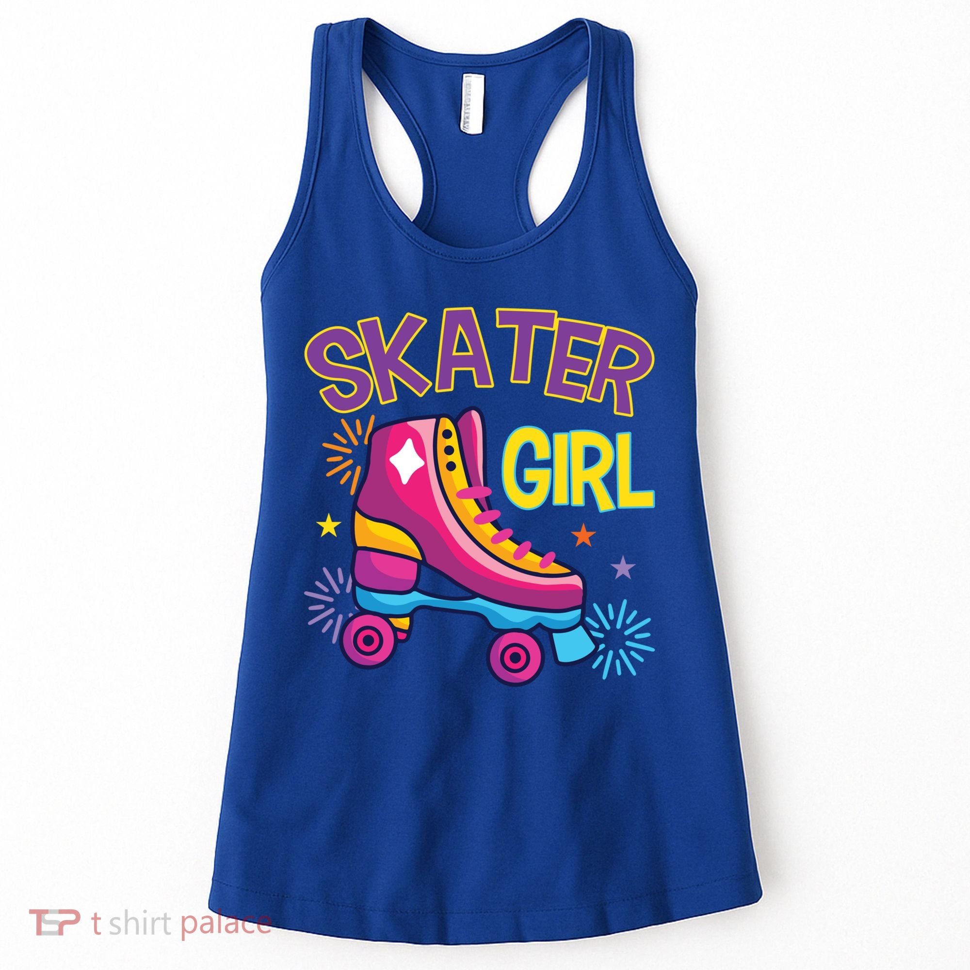 Skater Girl Graphic Roller Skates Inline Skating Skate Sport Cool Gift Women's Tank Top