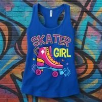 Skater Girl Graphic Roller Skates Inline Skating Skate Sport Cool Gift Women's Tank Top thumb 3