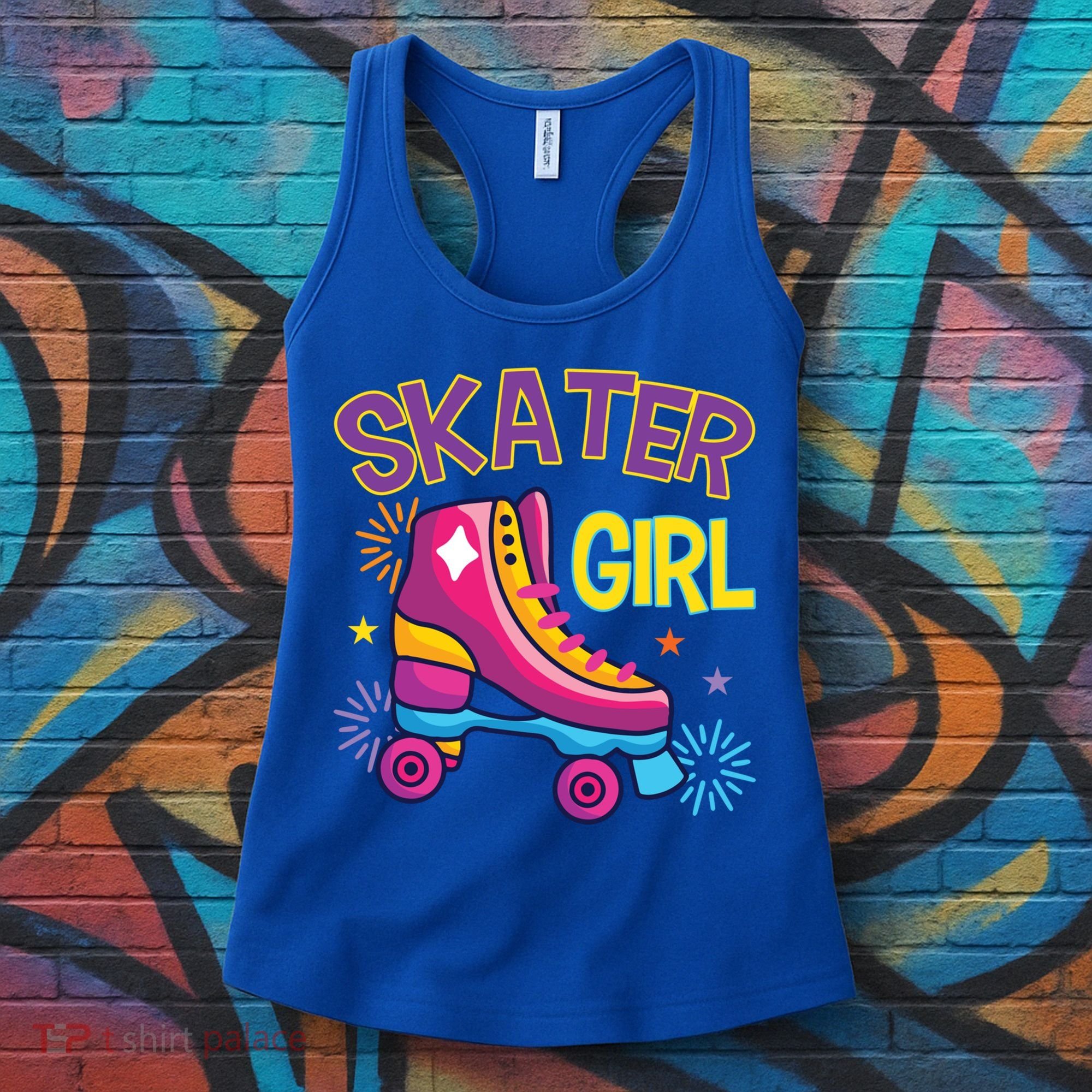 Skater Girl Graphic Roller Skates Inline Skating Skate Sport Cool Gift Women's Tank Top