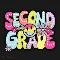 Second Grade Groovy Happy First Day Of School Bright Dots Coaster thumb 2