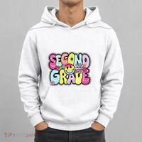 Second Grade Groovy Happy First Day Of School Bright Dots Hoodie thumb 0