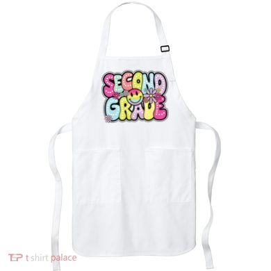 Second Grade Groovy Happy First Day Of School Bright Dots Apron