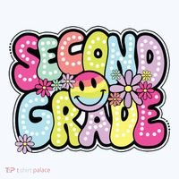 Second Grade Groovy Happy First Day Of School Bright Dots Sweatshirt thumb 3