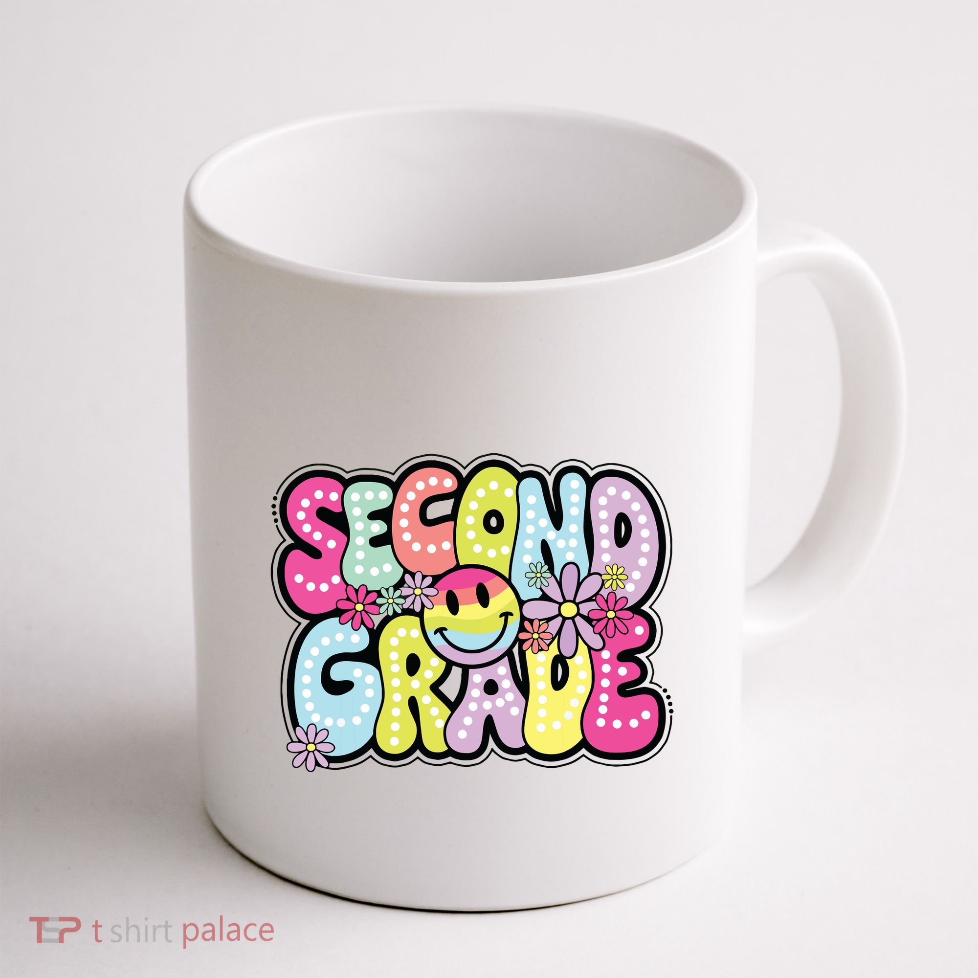 Second Grade Groovy Happy First Day Of School Bright Dots Coffee Mug