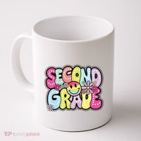 Second Grade Groovy Happy First Day Of School Bright Dots Coffee Mug thumb 0