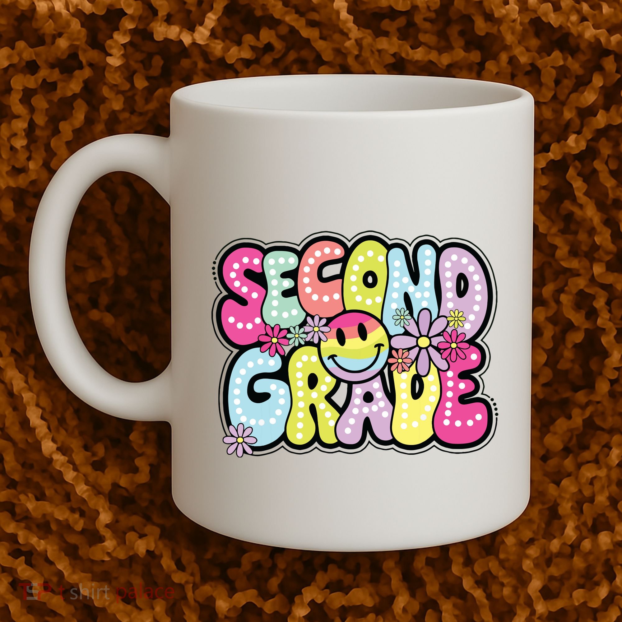 Second Grade Groovy Happy First Day Of School Bright Dots Coffee Mug