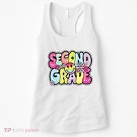 Second Grade Groovy Happy First Day Of School Bright Dots Women's Tank Top thumb 0