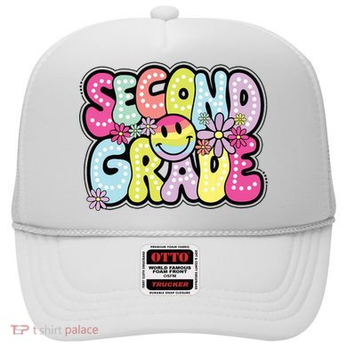 Second Grade Groovy Happy First Day Of School Bright Dots Hat