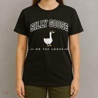 Silly Goose Goose On The Loose Funny Silly Goose University T-Shirt thumb 4