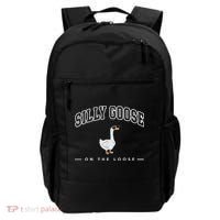 Silly Goose Goose On The Loose Funny Silly Goose University Backpack thumb 0