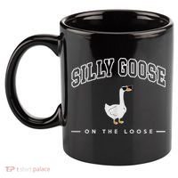 Silly Goose Goose On The Loose Funny Silly Goose University 11oz C Handle Ceramic Mug thumb 2