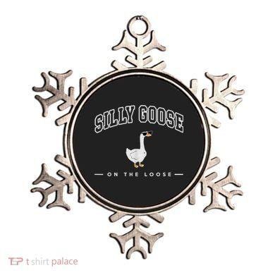 Silly Goose Goose On The Loose Funny Silly Goose University Ornament
