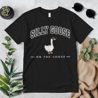 Silly Goose Goose On The Loose Funny Silly Goose University Premium T-Shirt thumb 2