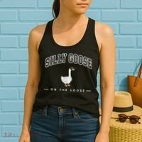 Silly Goose Goose On The Loose Funny Silly Goose University Women's Tank Top thumb 2