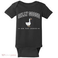 Silly Goose Goose On The Loose Funny Silly Goose University Baby Bodysuit thumb 0