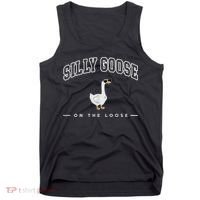 Silly Goose Goose On The Loose Funny Silly Goose University Tank Top thumb 0