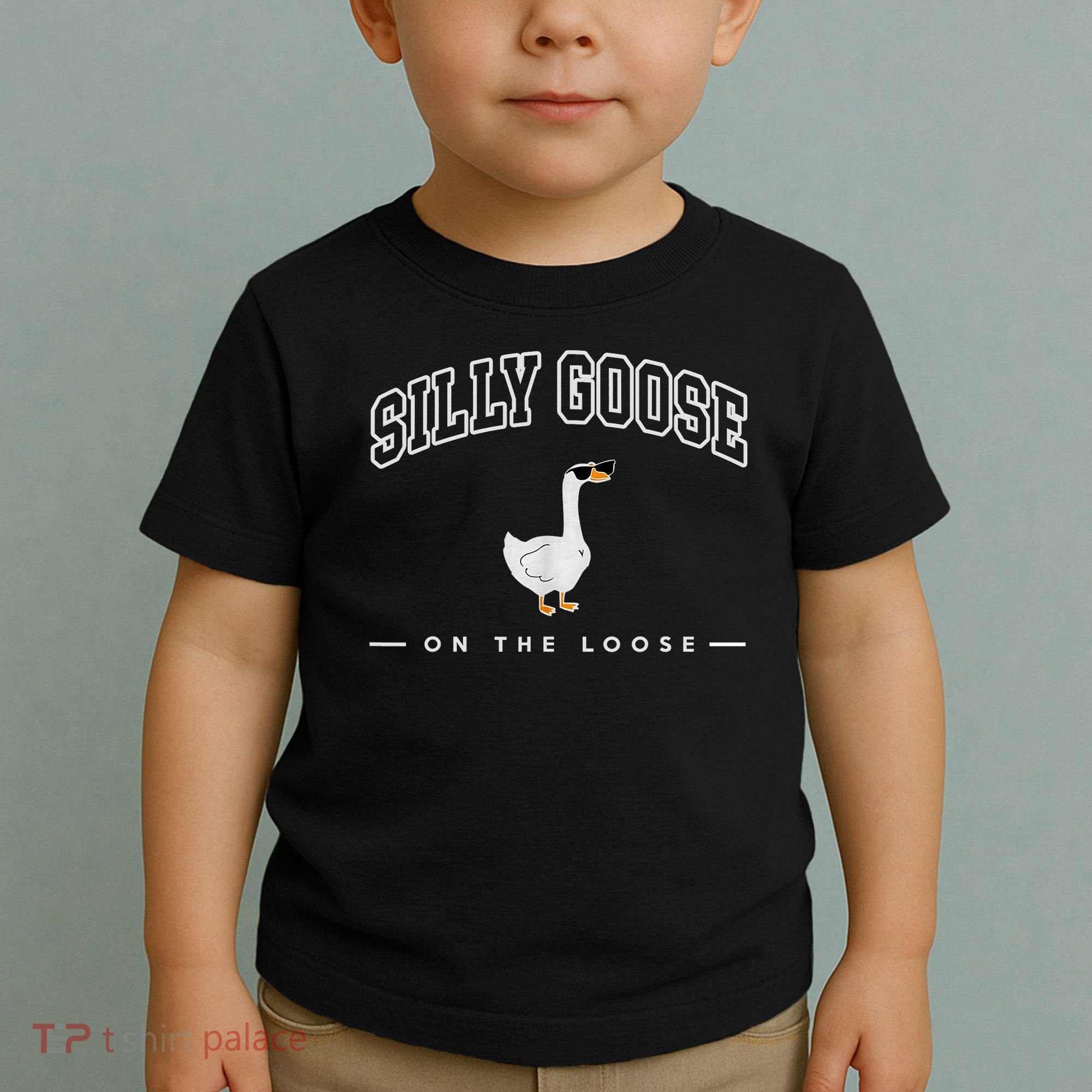 Silly Goose Goose On The Loose Funny Silly Goose University Toddler T-Shirt