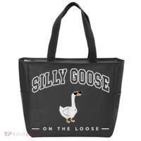 Silly Goose Goose On The Loose Funny Silly Goose University Tote Bag thumb 0