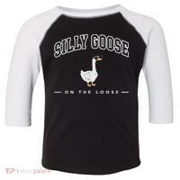 Silly Goose Goose On The Loose Funny Silly Goose University Toddler Fine Jersey T-Shirt thumb 0