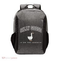 Silly Goose Goose On The Loose Funny Silly Goose University Vector Backpack thumb 0