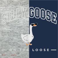 Silly Goose Goose On The Loose Funny Silly Goose University Kids Colorblock Raglan Jersey thumb 2