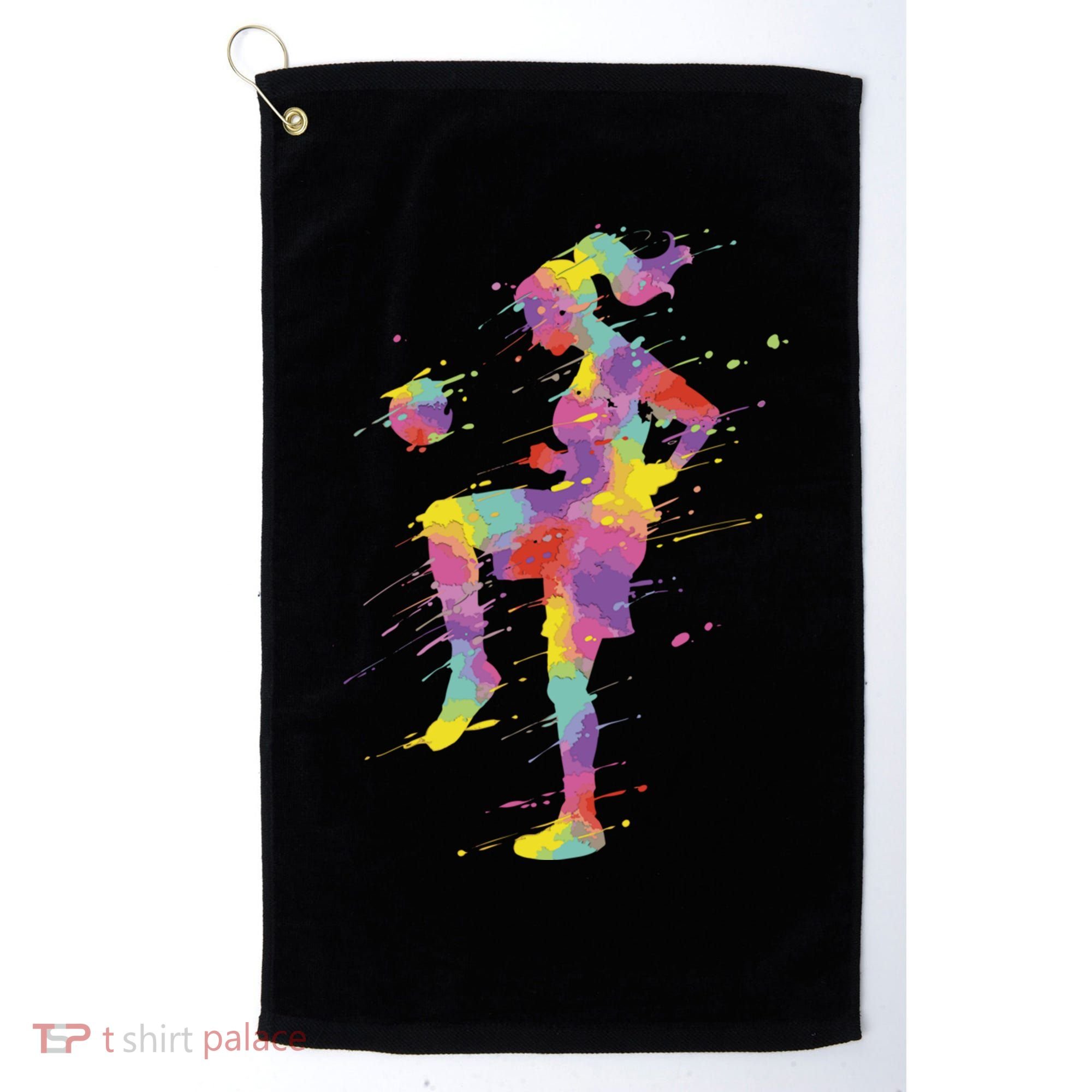 Soccer Girl Gift Golf Towel