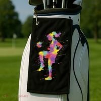 Soccer Girl Gift Golf Towel thumb 2
