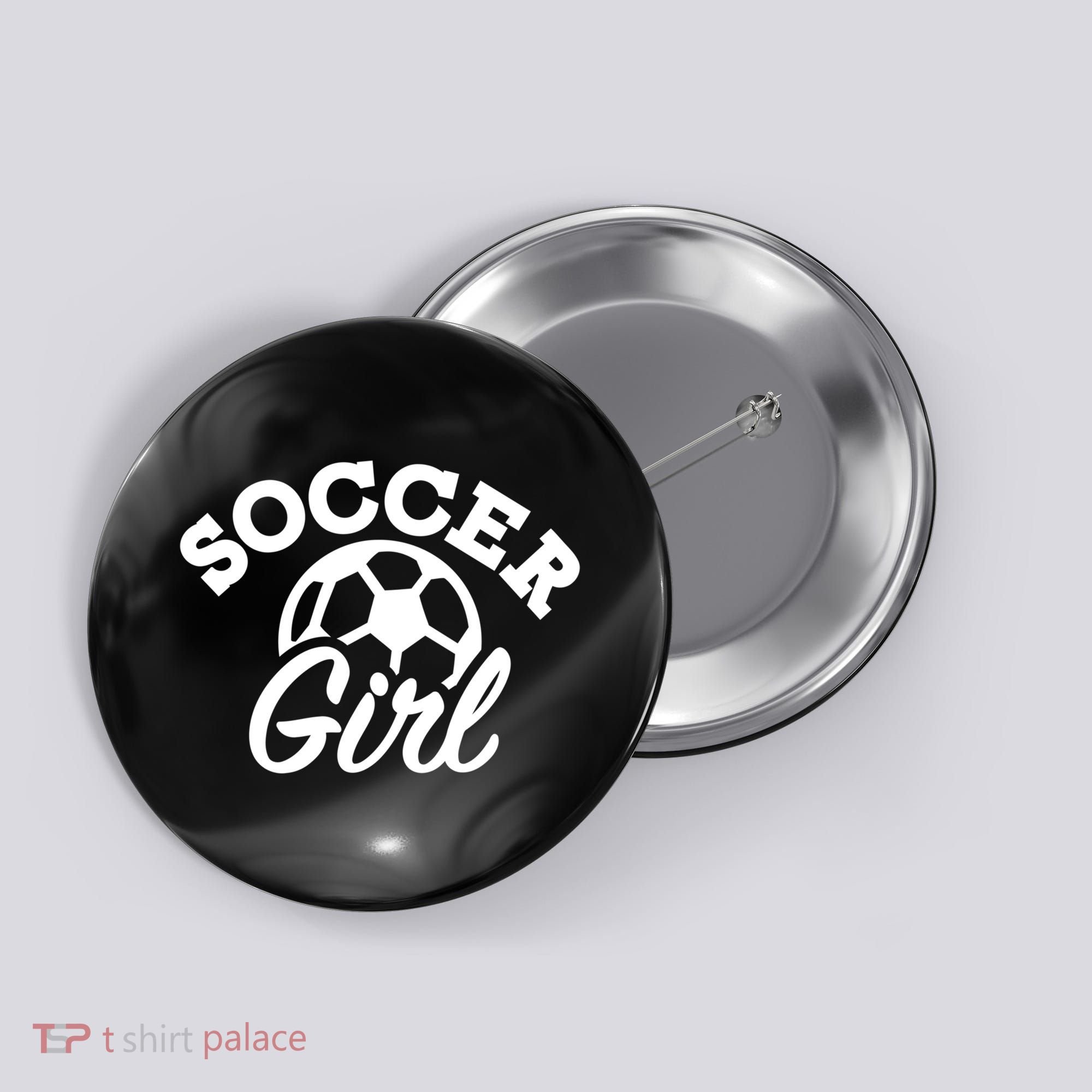 Soccer Girl Gift Button