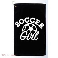 Soccer Girl Gift Golf Towel thumb 0