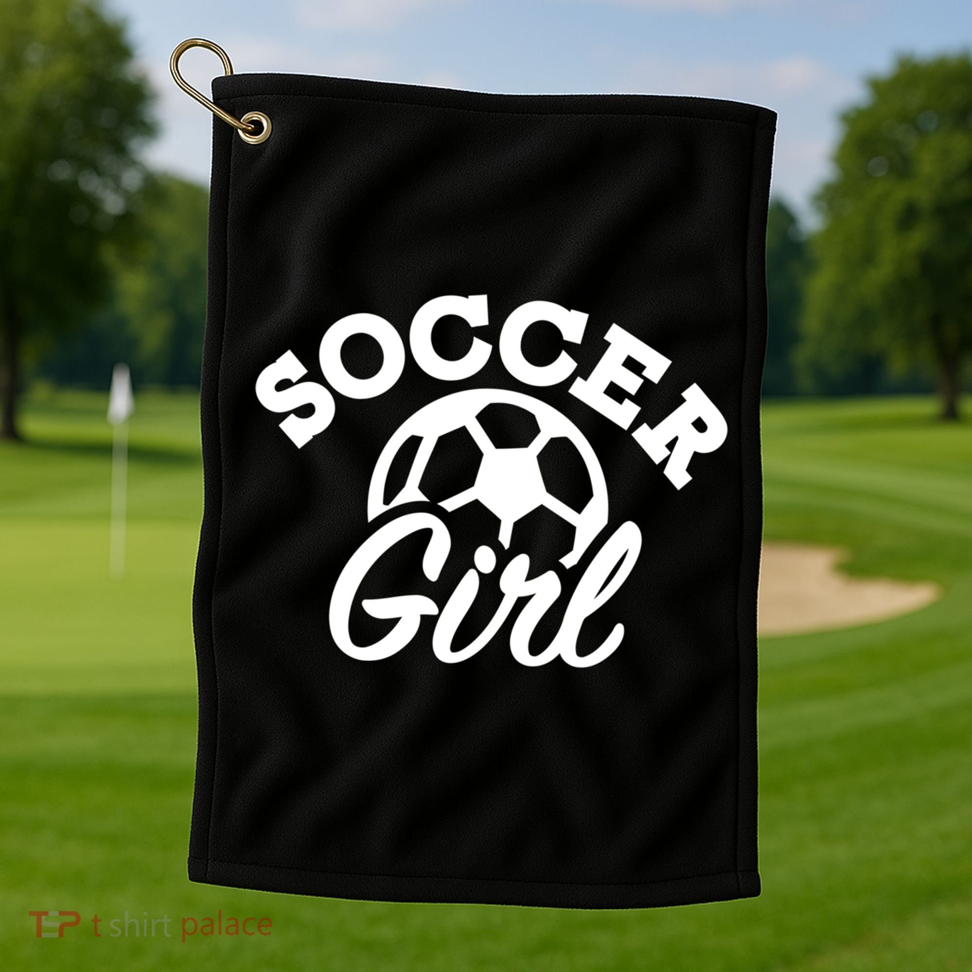 Soccer Girl Gift Golf Towel