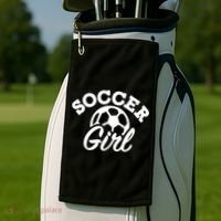 Soccer Girl Gift Golf Towel thumb 2