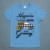 Sunflower Grandma Gift Happiness Is Being A Mom And Granny Gift T-Shirt thumb 4