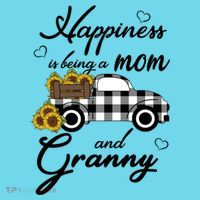Sunflower Grandma Gift Happiness Is Being A Mom And Granny Gift T-Shirt thumb 6