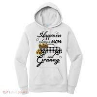 Sunflower Grandma Gift Happiness Is Being A Mom And Granny Gift Women's Hoodie thumb 0