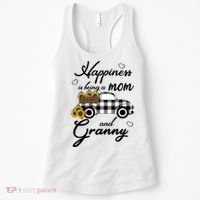 Sunflower Grandma Gift Happiness Is Being A Mom And Granny Gift Women's Tank Top thumb 0