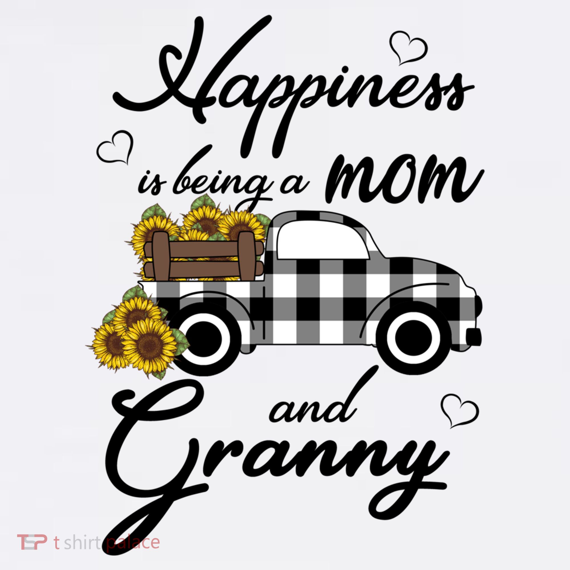 Sunflower Grandma Gift Happiness Is Being A Mom And Granny Gift Women's Tank Top