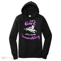 Snowmobile Girl Gift I Just A Girl Who Loves Snowmobiling Great Gift Women's Hoodie thumb 0