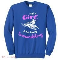 Snowmobile Girl Gift I Just A Girl Who Loves Snowmobiling Great Gift Sweatshirt thumb 0