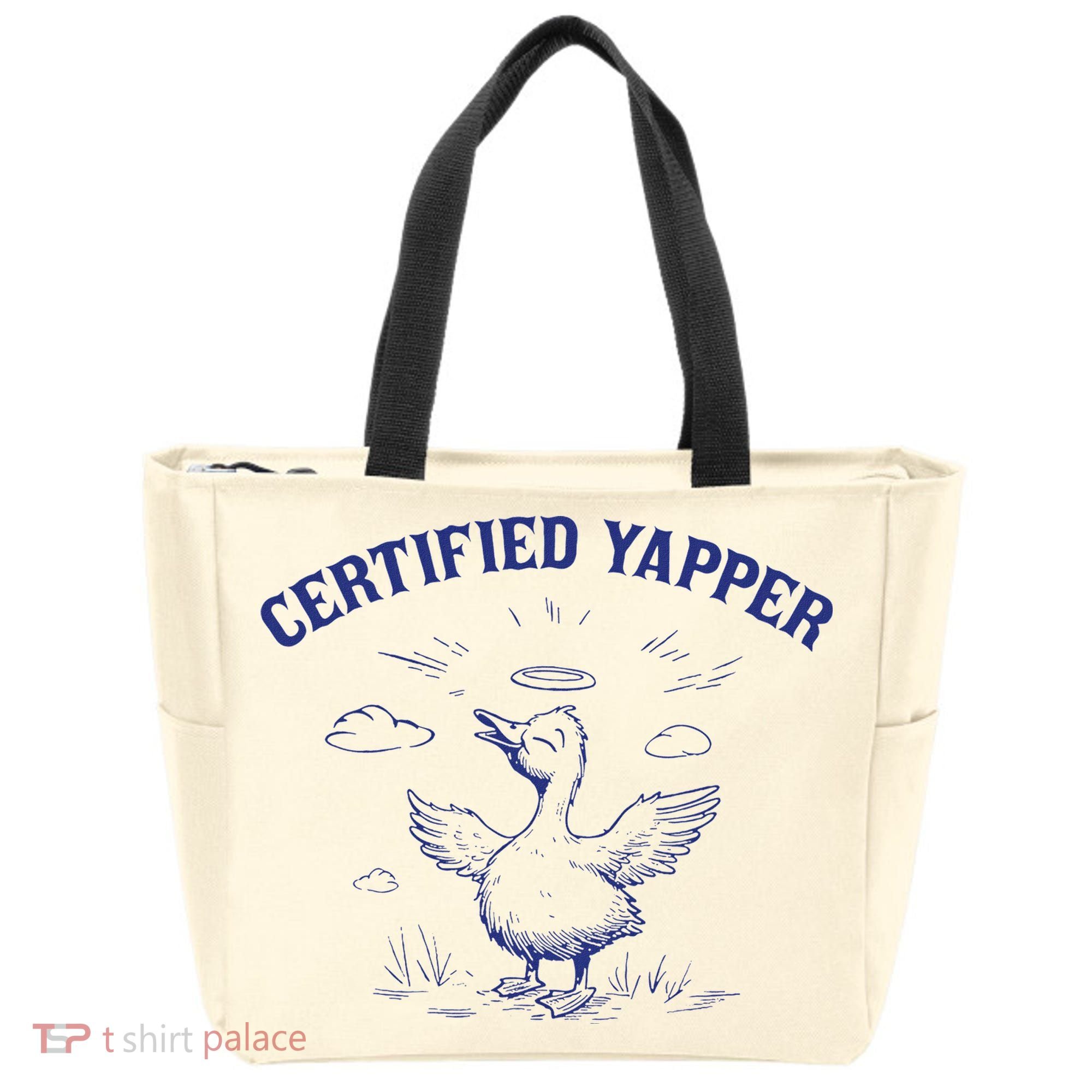 Silly Goose Goose Certified Yapper Tote Bag