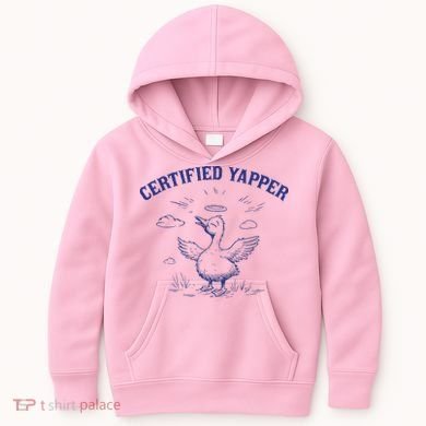 Silly Goose Goose Certified Yapper Kids Hoodie